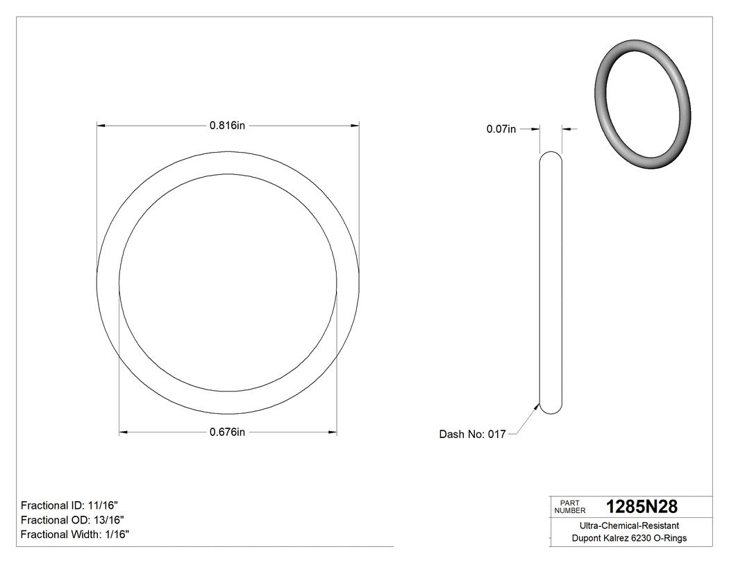 Technical drawing - 1285N28